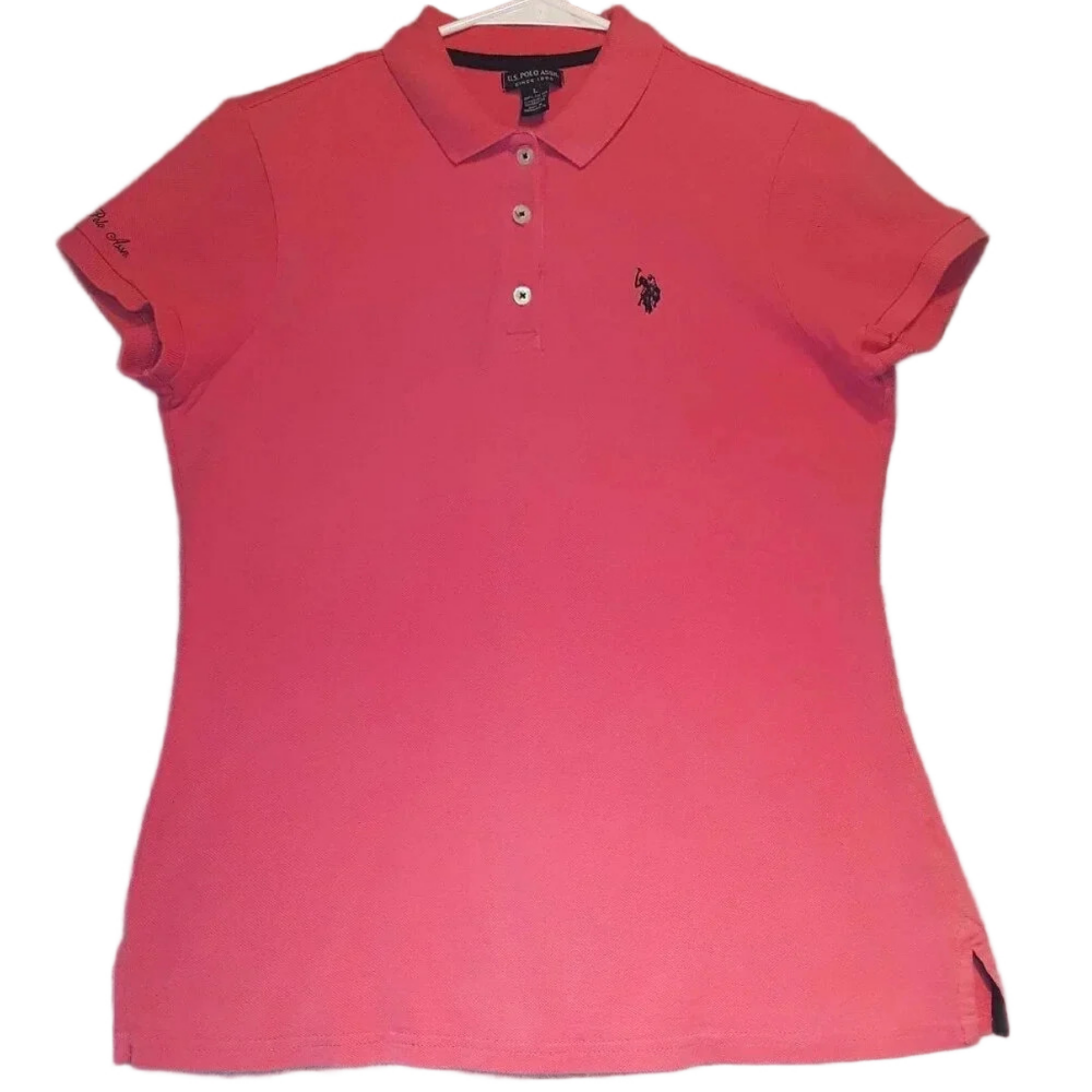 Pink US Polo  Assn Golf Shirt Size Large